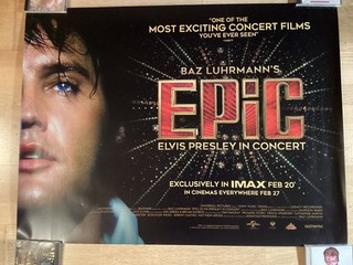EPIC: ELVIS PRESLEY IN CONCERT ORIGINAL UK QUAD FILM POSTER BAZ LUHRMANN
