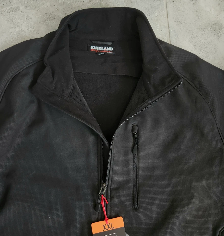 NWT - KIRKLAND Signature black full-zip jacket XXL water resistant, windproof - Image 3 of 4