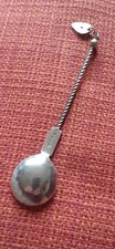 Norwegian Twisted  800 Silver sugar Spoon By Marius Hammer. Circa 1900. 14.7g