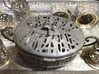 19c Sterling Silver Persian carrying sugar jar QAjJAR 1 pc rare Islamic VTG — photo 1