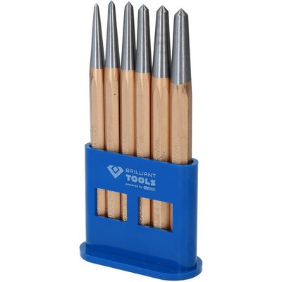 Brilliant Tools Körner Satz Dorn Set Werkzeug Stahl 6tlg Kunststoffbox