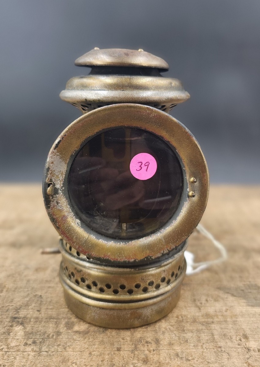 ANTIQUE brass BICYCLE LANTERN ADMIRAL BICYCLE LAMP Co