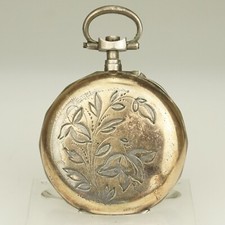 Rare Antique Silver Pocket Watch Men's no fusee duplex chronometer repeater RAR