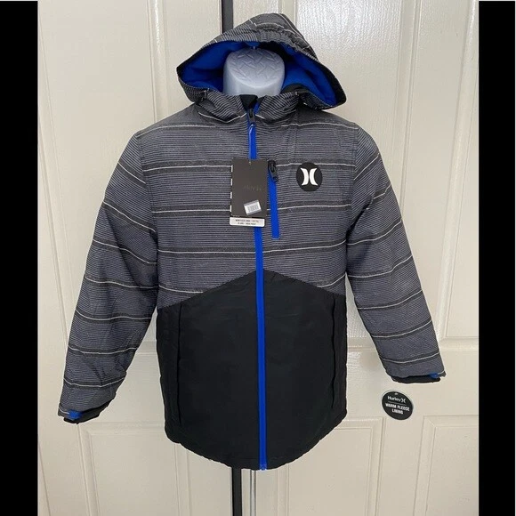 NUEVA Chaqueta con Capucha wTag-HURLEY Negra/Azul L Foto 2 de 3