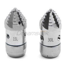 High Pressure Jetter Drain Nozzle Hose Sewer 3 Side 4 Rear Rotating Jet 15L 30L