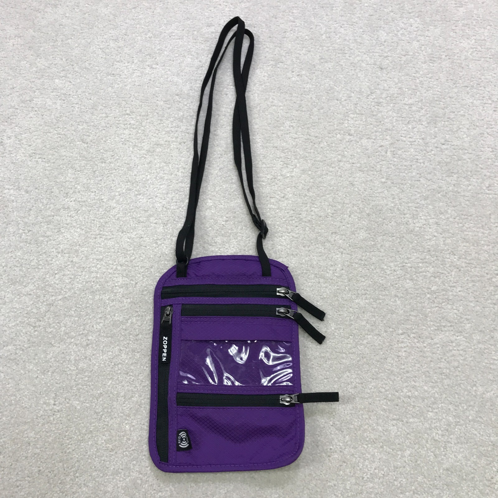 Secure Purple RFID-Blocking Passport Holder with Belt Loops for Travel-image