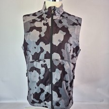 Fennec Golf Vest Black Gray Camo Men's Medium Sunday Windbreaker Comfortable