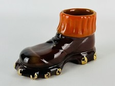 Ceramica Rometti Umbertide Vaso “Scarpone” Da Alpino Dipinto A Mano Anni ‘50