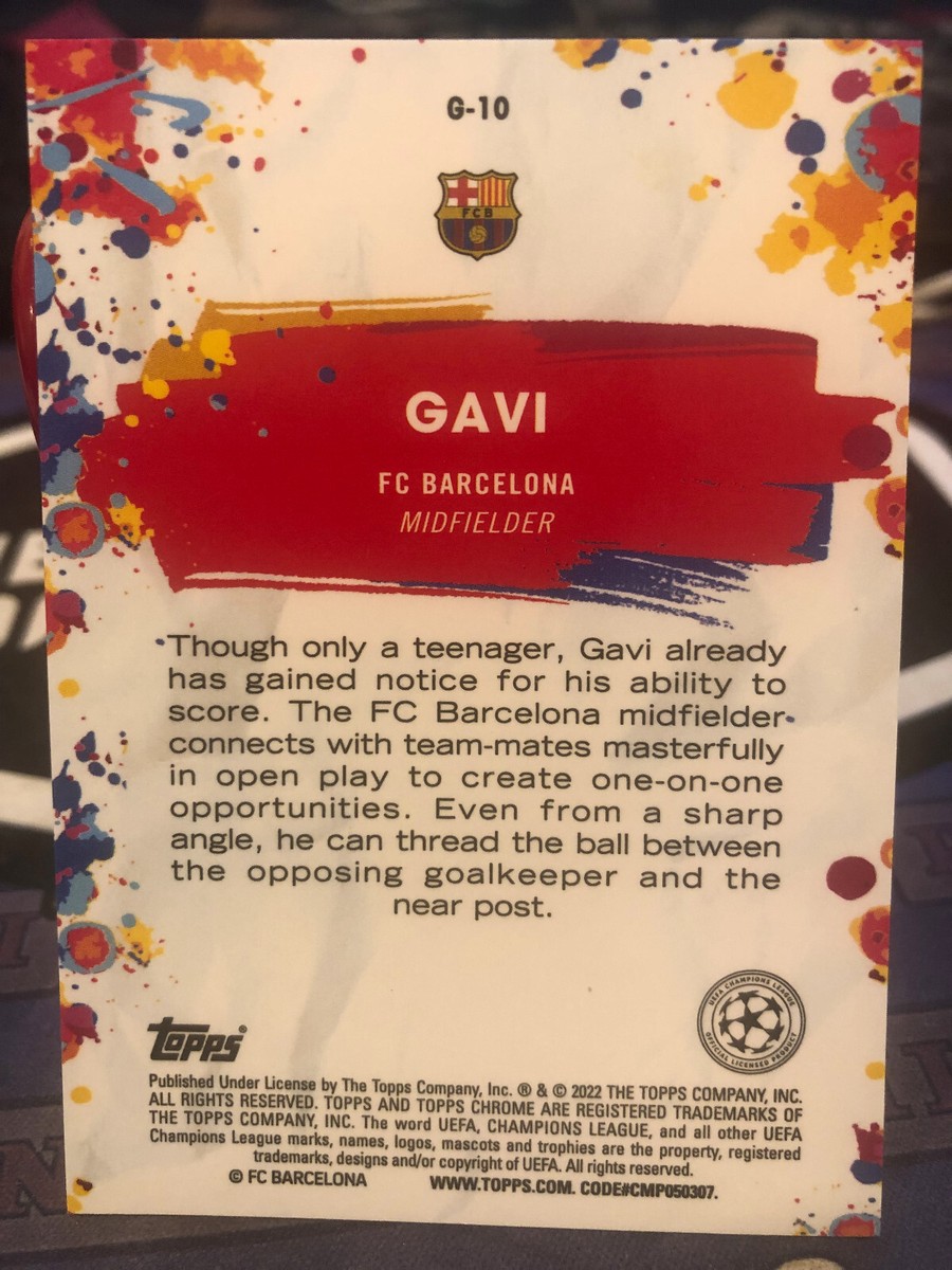 GAVI 2021/22 Topps Chrome UEFA Barcelona GOLAZO Rookie Card