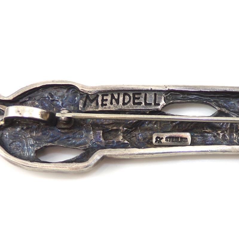 Large & HEAVY Mendell Sterling Silver Mother's Dad Mom Loving Family Pin LHL3 View 2