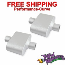 Pair Of Flowmonster 1 Chamber Performance Muffler 2.5 In 2.5 Out 42510-fm