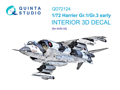 Quinta Studio 1/72 Harrier Gr.1/Gr.3 early 3D-Printed&coloured Interior...