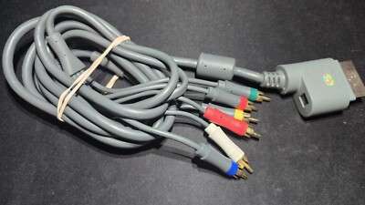 Official Microsoft Brand XBOX 360 Component Cable Gray VG condition X801255-100 