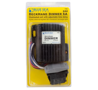 Blue Sea DeckHand LED Lighting Dimmer with Illuminated Exit 6 Amp 24V 7504