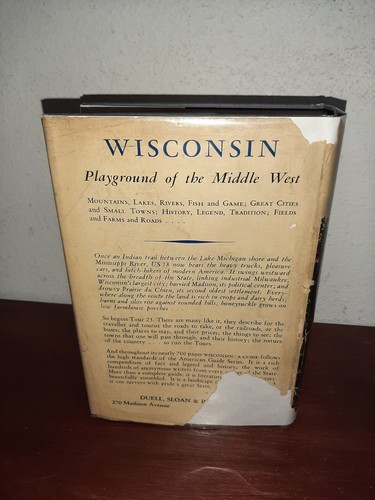 Wisconsin American Guide Series WPA 1954 Hardcover - Foto 3 di 8