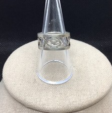 Vintage Sterling Silver 925 Wide Unique Open Cut Work Band Sz 8.25 X325