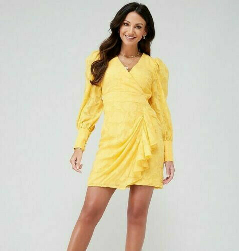michelle keegan gold dress Michelle Keegan High Neck Cut Out Mini Dress - Gold