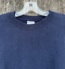 Champion Reverse Weave Women  s S Navy Blue Blank Crew Neck Fleece Sweatshirt
