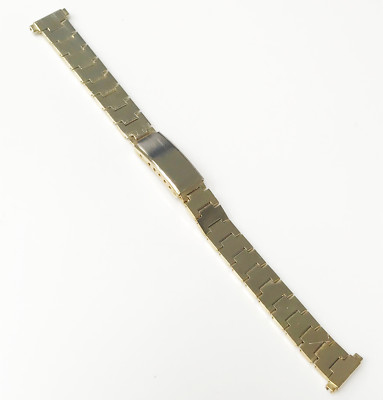 Generic Brand New Gold Tone 12-16mm Deployment Clasp S. Steel Back Watch Band