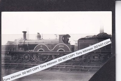 MIDLAND RAILWAY - 4-4-0 LOCO.  NO. 1751 - VINTAGE IMAGE - # L13094
