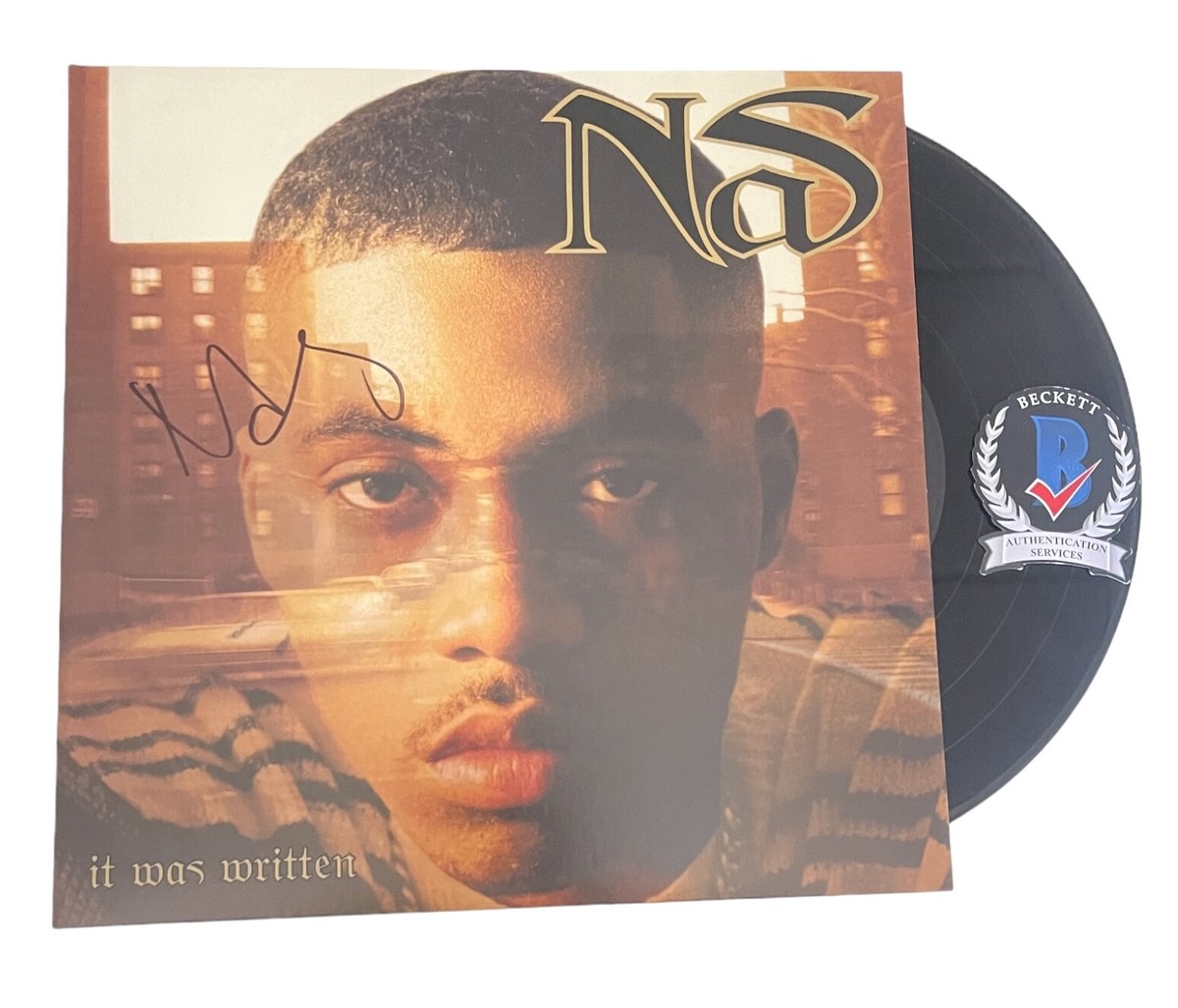 NAS SIGNED AUTOGRAPH IT WAS WRITTEN LP VINYL ALBUM BAS BECKETT | eBay