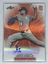 2021 LEAF PERFECT GAME ORANGE PAPER REFRACTOR JARVIS EVANS JR RC AUTO # 1/1
