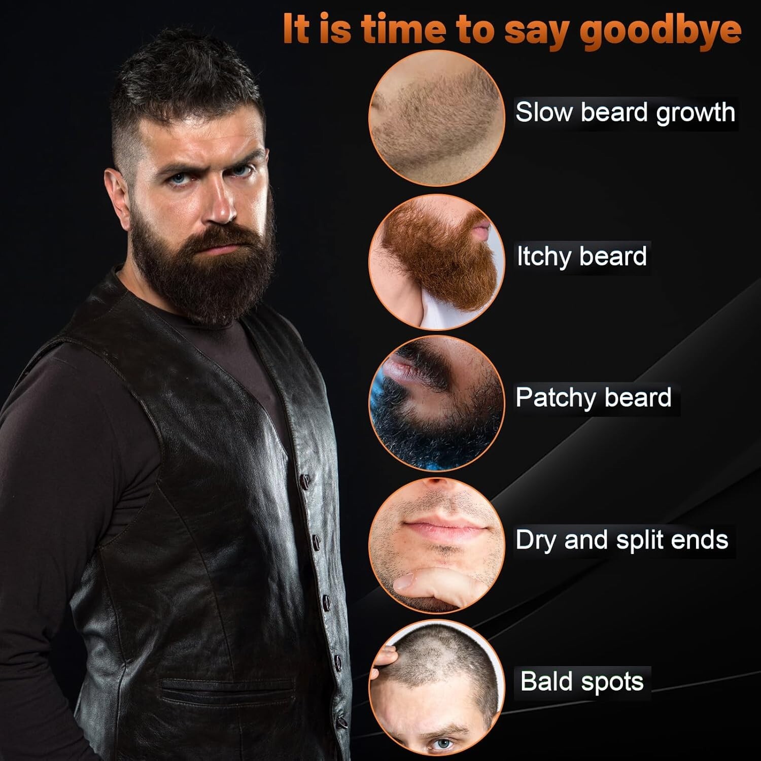 Beard Balm - Max Strength Biotin with Castor, Argan, Jojoba - Vanilla Scented