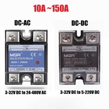 Solid State Relay Module SSR 10-150 amp DC-AC  DC-DC, 3-32V DC to 5-220V DC