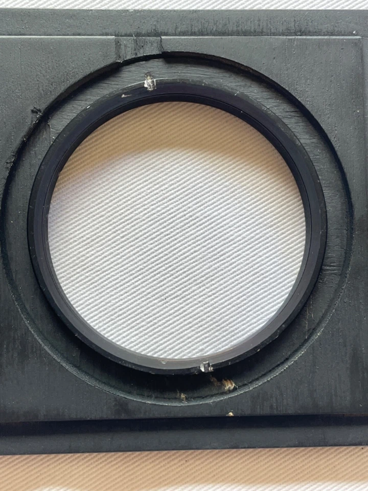 Wooden Lens Board Copal#3 100mm x 100mm / 4" x 4" with metal thread - Image 4 of 4