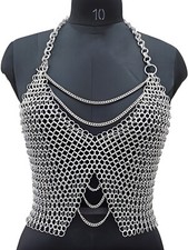 Aluminum Chainmail Top   Sleeveless Butted Rings for LARP or Costume