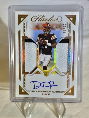 Dorian Thompson-Robinson 2023 Panini Flawless SP RPA Rookie Patch Auto /25 DTR