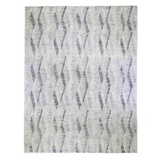 11'10" x 15'2" DIMENSIONAL CURTAINS Oversized Silk With Textured Wool Rug R59268