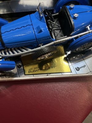 BURAGO 1/18 - COD. 3005 BUGATTI TYPE 59 (1934) - BLUE
