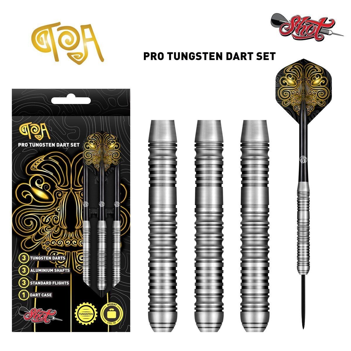 Zen Kensho Steel Tip Dart Set - 90% Tungsten - Black Dog Darts & Billiards