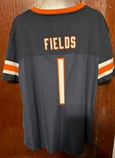 Chicago Bears fanatics Justin Fields Lace Up Jersey Women's Size XL Blue
