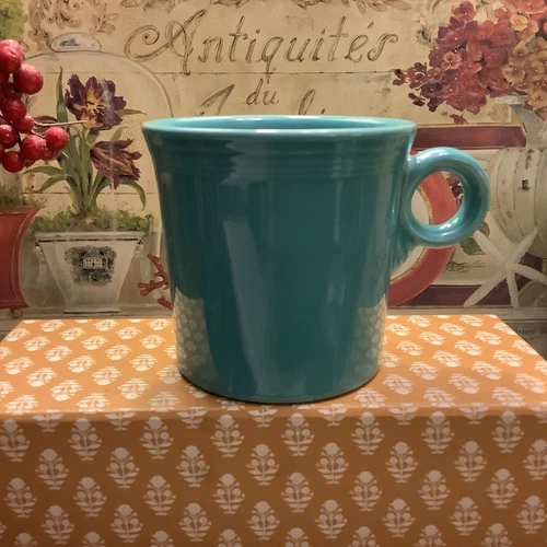(1) Fiesta/Fiestaware~TURQUOISE~Ring Handle/Tom & Jerry Mug~8 Oz~FREE SHIP~