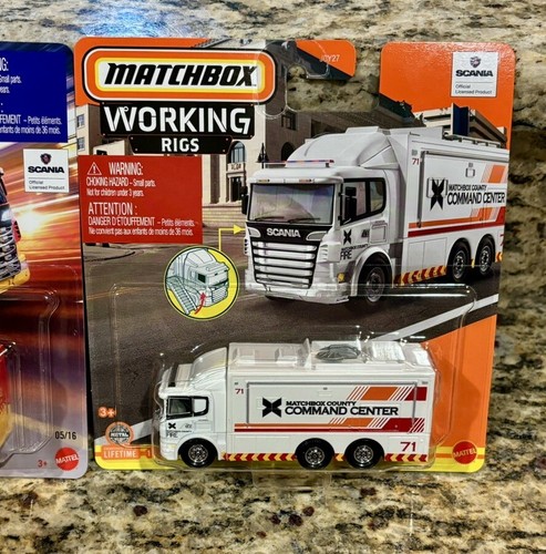 Two 2024 2025 Matchbox Working Rigs Scania Tactical Command Center Lot NIB - 第 3/4 張圖片
