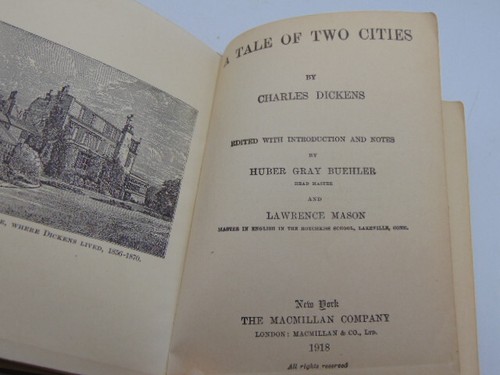 1918 Macmillan's Pocket Classics - Dickens' A Tale of Two Cities - HB - Picture 10 of 11