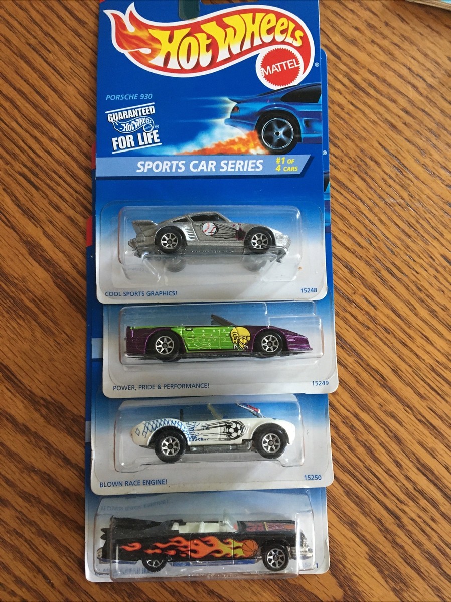 Hot Wheels Sports Car Series, 1995-Full Set of 4 Cars-New In