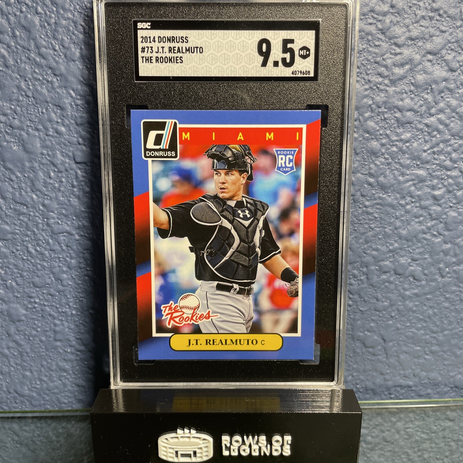 J.T. REALMUTO 2014 Donruss #73 The Rookies Rookie Card Graded SGC 9.5