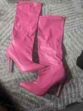 Azalea Wang Knee High Boots Pink (Great For Barby Costume)