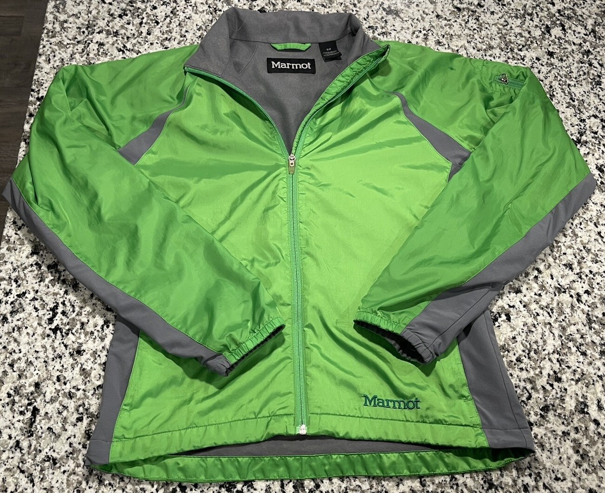 Marmot Women Sz S/P Green Full Zip Jacket Hiking Skiing Outdoor