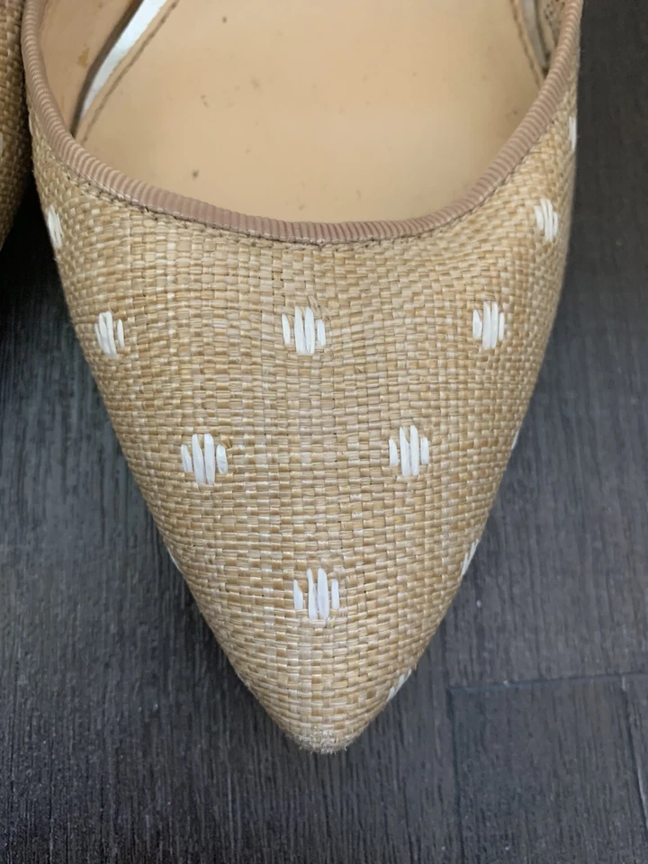 Jessica Simpson Tacones de salón blancos neutros a lunares talla 8,5 Foto 3 de 4