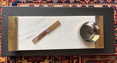 Michael Aram Torched Hors D'oeuvre Board, Knife and Bowl