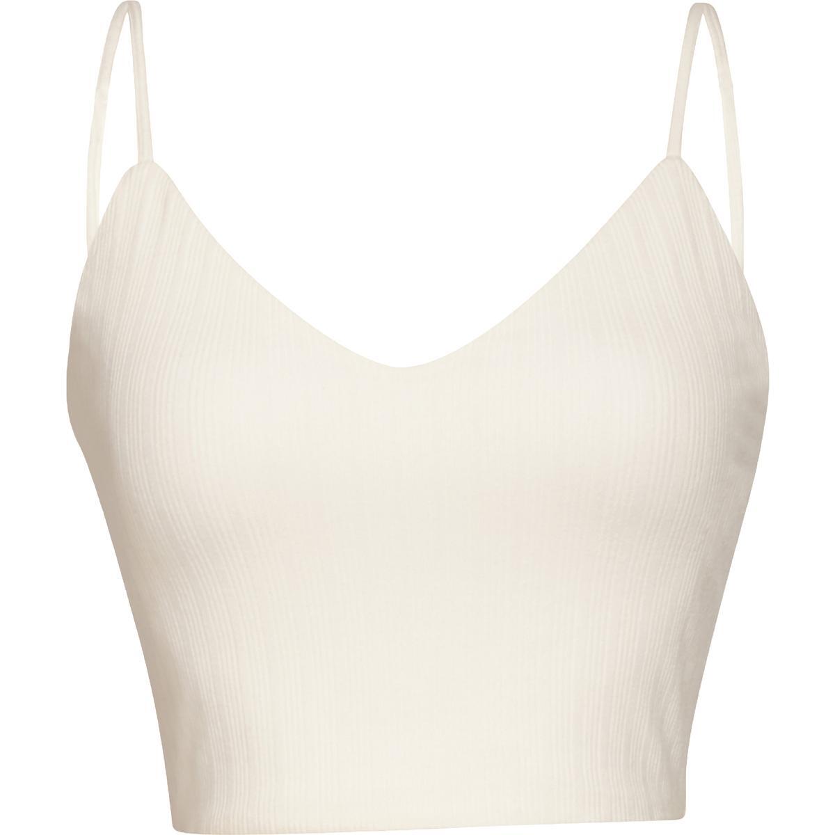 Женская укороченная кофточка в рубчик цвета слоновой кости BB Dakota by Steve Madden Shell S BHFO 5202