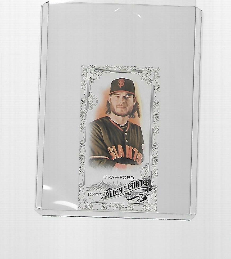 2015 TOPPS ALLEN & GINTER BASEBALL BLACK BORDER MINI BRANDON CRAWFORD #53