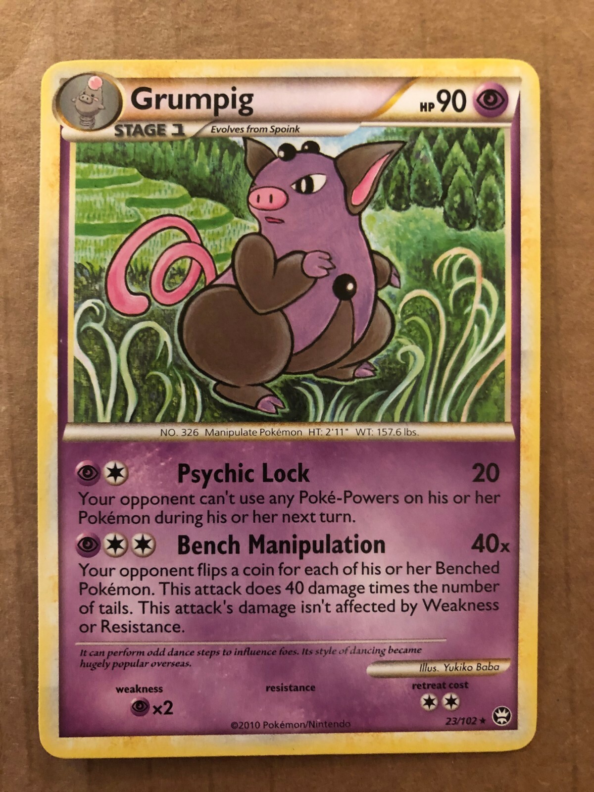 Pokemon Grumpig 23/102 Triumphant Rare NM-Mint See Pictures