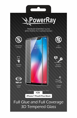 PowerRay Ultra Durable 3D Full Glue Glass Displayschutz für iPhone 7/8 Plus