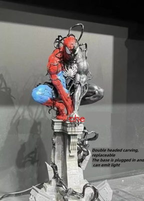 LED Symbiotic Spider-Man Venom Figure Statue 40cm PVC Statue Model