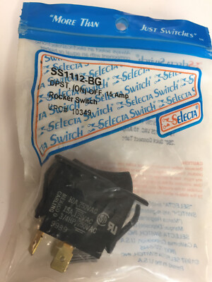 SS1112-BG DPST (ON)-OFF 15 AMP LARGE ROCKER SWITCH NOS | eBay